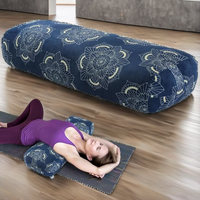 MABOZOO Tragbares Polyester-Yoga-Bolster-Kissen Rechteckiges Restauratives Meditationskissen mit Tragegriff