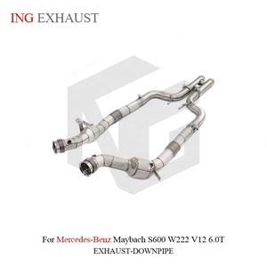 ท่อระบายไอเสียสเตนเลสสตีลสำหรับรถเมอร์เซเดสเบนซ์ <span class=keywords><strong>Maybach</strong></span> S600 W222 <span class=keywords><strong>V12</strong></span> 6.0ตันพร้อมเกราะกันความร้อนอะไหล่รถยนต์ - Product Image 4