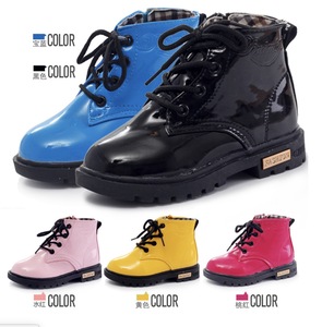 รองเท้าบูทสั้นหุ้มข้อหนัง PU สำหรับเด็กฤดูหนาว - Product Image 1