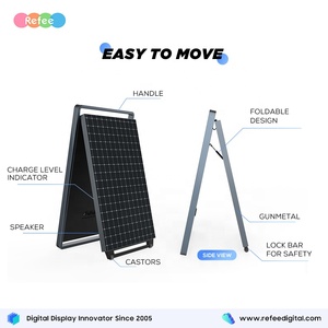 Ngoài trời năng lượng mặt trời điện di chuyển Totem Battery Powered LCD kiosk hiển thị kỹ thuật số biển màn hình quảng cáo - Product Image 6