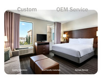 Ensemble de meubles de chambre d'hôtel en bois massif sur mesure, service OEM complet, projet 5 étoiles, hôtel Staybridge, nouveau luxe moderne