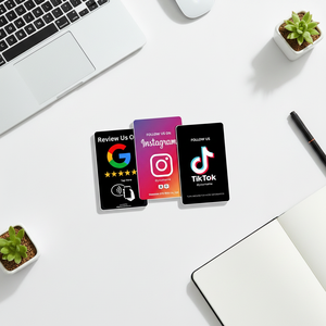 Cartes RFID personnalisées imprimables pour les médias sociaux, cartes numériques intelligentes, cartes PVC noires mates, cartes NFC, code QR, contrôle d'accès - Product Image 1