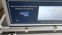 Appareil de test de perméabilité aux ions chlorure numériques LCD rapide pour béton, conforme ASTM, avec mesure du flux électrique