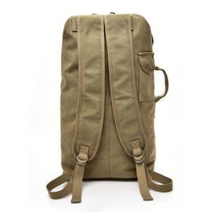 Mochila Enrollable de Lona Lavada Estilo Vintage, Mochila de Gran Capacidad para Hombre, Mochila Casual Resistente para Viajes y Trabajo - Product Image 4