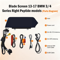 Pantalla de Navegación HD Estilo Blade de 10.25 Pulgadas para BMW Serie 3/4 2013-2017 con Sistema NBT, Volante a la Derecha, CarPlay Inalámbrico y Android Auto