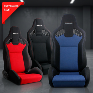 Sièges de voiture sport personnalisables en tissu SSCUS Speedster avec matériau en tissu résistant à l'usure et design durable - Product Image 1