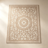 Tapis rectangulaire en polyester de style rétro européen, fabriqué à la machine, pour salon et bureau - Prix de gros