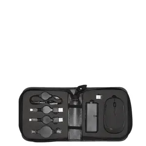 Negro viajes de negocios regalo para el ordenador portátil de regalo con ratón inalámbrico/hub usb/cable auricular - Product Image 1