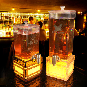 Distributeur de boissons Wan Zhan Beer Canister 3L avec éclairage LED et robinet pour bars et KTV - Product Image 4
