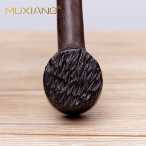 MUXIANG Wooden Tobacco Pipe Straight Handle Hammer Shape 9mm Filter Mouthpiece Smoking Accessory - Product Image 4