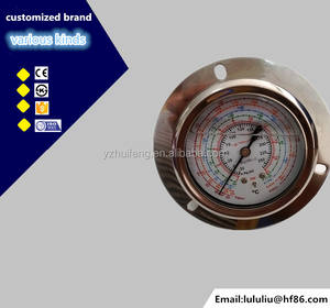 HF R134A R410A R22 R32 rim full liquid refrigerant pressure manometer collector - Product Image 3