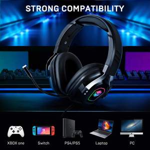 Audífonos para Juegos con Cable RGB <span class=keywords><strong>de</strong></span> Sonido Envolvente 7.1, Micrófono, Cable <span class=keywords><strong>de</strong></span> 1.5M, Cómodos para PC/<span class=keywords><strong>PS5</strong></span>/Xbox/Móvil, Chipset JL <span class=keywords><strong>de</strong></span> 3.5mm y USB - Product Image 3