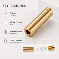 22.5*7.5mm 5.6mm boîtier de Diode Laser coque ressort avec métal 200nm-1100nm lentille de collimation bricolage pour Module LD Module Laser