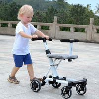 Poussette bébé compacte de luxe 6 en 1 en métal, pliage à une main et portable pour les nouveau-nés, voyage en avion adapté, tissu durable