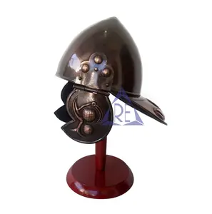 Новый Римский Шлем Центурион средневековый греческий Римский Рыцарь Крестоносец Спартанский шлем доспехи с бесплатной деревянной подставкой лучший подарок для Него