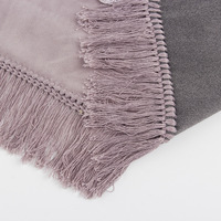 Tapis de prière en velours hollandais doux, couleur unie, fin, multicolore, personnalisable, tapis de prière simple et lisse