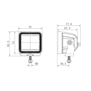 Nouveau projecteur <span class=keywords><strong>LED</strong></span> carré de 3 pouces de large, 40W, 2000LM, pour barre lumineuse sur camions, remorques, VTT, UTV, tout-terrain, clair - Product Image 2