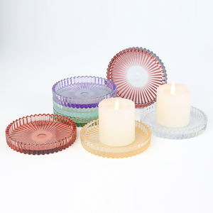 Цветной стеклянный подсвечник для столбовых свечей, подставка для свечей, рождественские украшения для обеденного стола - Product Image 1