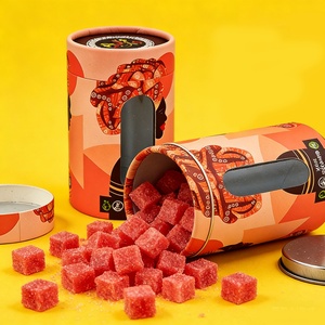 Eco-friendly Food-grade Paper Tube Candy Jar Customized Design and Size Fashionable and Trendy with PVC Transparent Window - Product Image 1