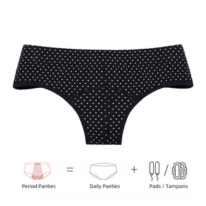 All'ingrosso Dot donna 4 strati di biancheria intima fisiologica cotone riutilizzabile biancheria intima mestruale mutandine <span class=keywords><strong>senza</strong></span> assorbenti igienici - Product Image 6