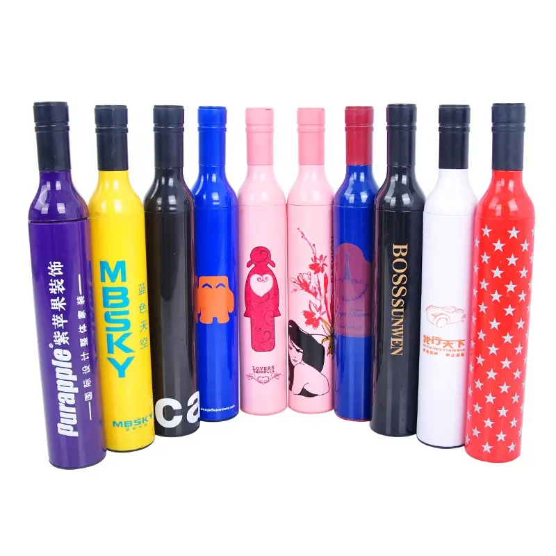2024 Best Gifts Portable Perfume Wine Shape Bottle Umbrella