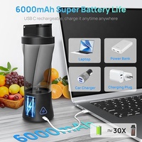 Mixeur Portable Rechargeable Haute Puissance 360W, Mini Blender de Voyage, Mixeur Électrique pour Smoothies, Tasse à Jus, Shaker Protéiné