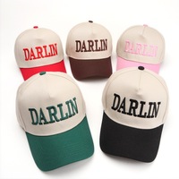 Gorras de Béisbol y Golf al por Mayor, de Dos Tonos, 100% Algodón, 5 Paneles, Estructuradas, Ajustables, con Logotipo Bordado en 3D, para Hombre y Mujer
