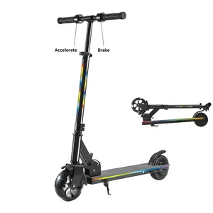 新款折叠电动踏板车越野脚踏电动踏板车青少年PU铝定制标志儿童踏板车无踏板自行车