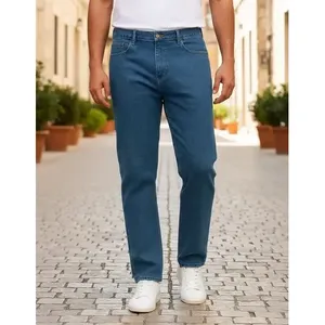 Jeans Denim da Uomo Adrenaline a Gamba Dritta, Mezzo Gancio, Vita Media, 5 Tasche, Tessuto Traspirante Elasticizzato - Product Image 2