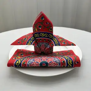 Guardanapo de papel para almoço decorado descartável com papel de mesa estampado personalizado