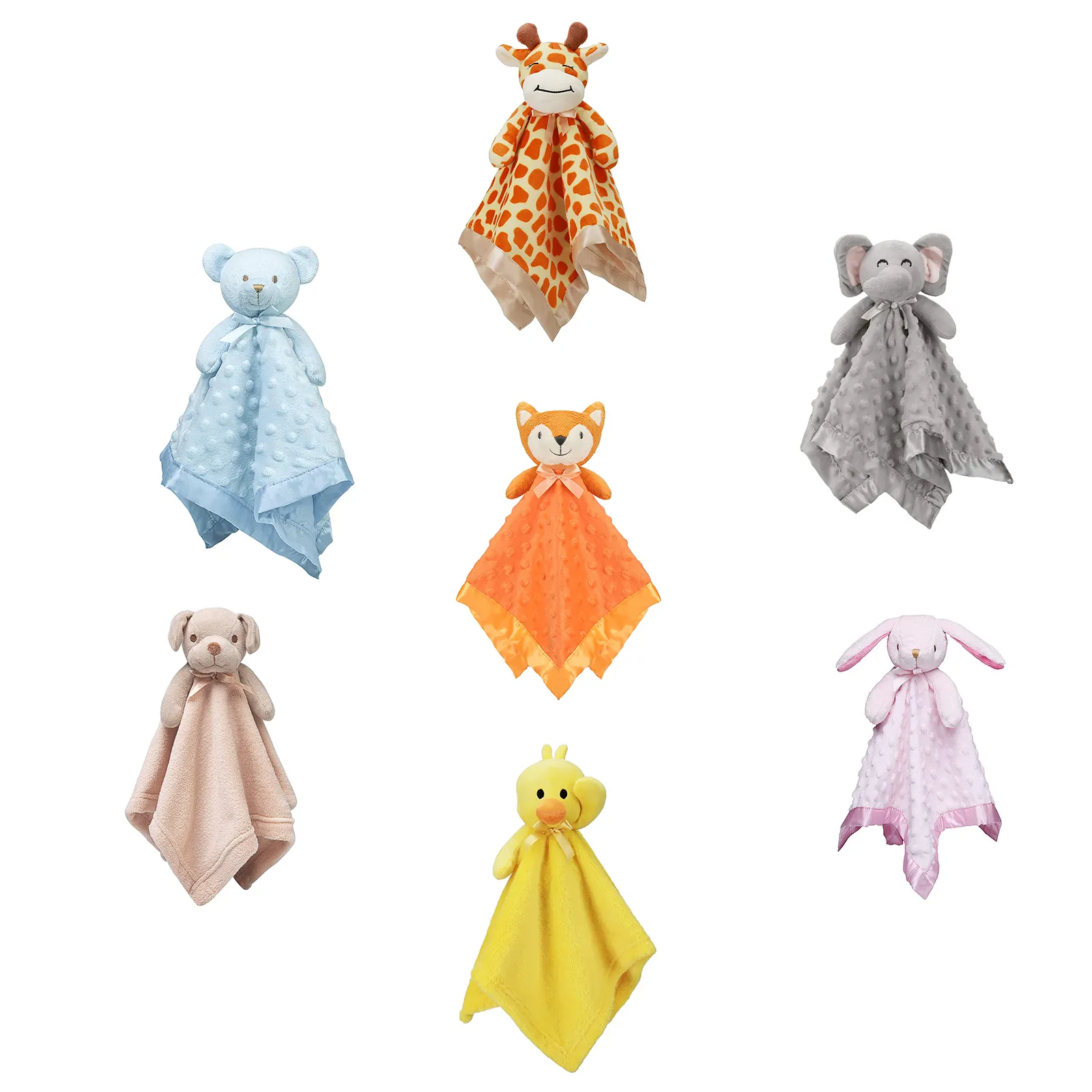 OEM Whosale Teddy Rabit Elephant Fox Duck Toy Baby Blanket With Plush Toy Gift For Newborn Boys And Girls