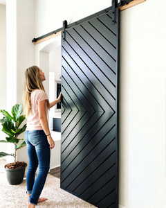 Porte <span class=keywords><strong>de</strong></span> grange coulissante extérieure résistante aux intempéries, rail en acier inoxydable robuste pour abri ou garage, portes <span class=keywords><strong>de</strong></span> grange sur mesure - Product Image 2