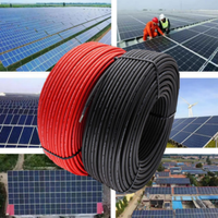 Cable Solar Fotovoltaico XLPE PV1-F DC de un Solo Núcleo y Doble Núcleo, 2.5mm2, 4mm2, 6mm2, 10mm2, 10AWG, 12AWG, 14AWG, con Certificación CE TUV, Precio por Metro