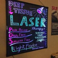Fabricante de fábrica 7 colores neón fluorescente Diy menú Mensaje publicidad brillo borrable Led escritura cantar tablero