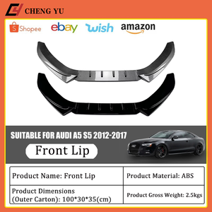 Alerón Delantero en Negro Brillante y Estilo Carbono para Audi <span class=keywords><strong>A5</strong></span> S5 <span class=keywords><strong>8T</strong></span> 2012-2017, ABS Facelift <span class=keywords><strong>S</strong></span>-<span class=keywords><strong>Line</strong></span>, Mejora del Alerón Exterior - Product Image 2