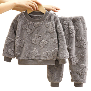 Ensemble de pyjamas décontractés pour enfants, chaud, automne-hiver, vêtements d'intérieur épais pour garçons, <span class=keywords><strong>velours</strong></span>, sélection rigoureuse - Product Image 1