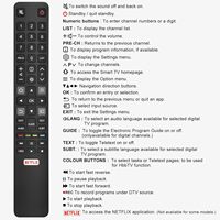 Control Remoto Universal RC802N Compatible con TCL Thomson Smart TV 4K LCD LED Android TVs, con Tecla de Acceso Directo a Netflix