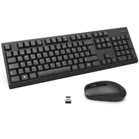 Mouse Nirkabel Ergonomis, Keyboard dan Mouse Nirkabel 2.4Ghz BX2510, Nirkabel, MULTIMEDIA Rumah Kantor, Mouse Kombo