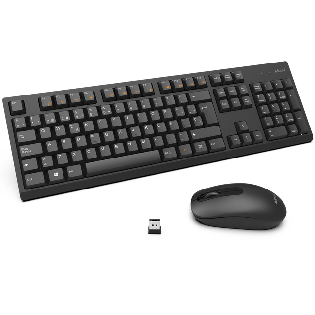 ERGONOMIC MULTIMEDIA Home Office Wireless BX2510 Wireless 2.4Ghz Wireless Keyboard and Mouse Combo De Teclado Y Mouse
