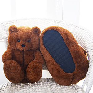 Orsacchiotto di Peluche, Pantofole a Forma di Orso, Imbottitura in Cotone PP, Unisex per Uso Interno, Taglia Unica, Adorabile Bambola - Product Image 1