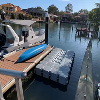 Nouveau Produit Quai de Bateau Plastique Flottant pour Jet Ski avec Rouleaux Ponton Gris Mer Lac Bateau Dock Flottant Plastique HDPE