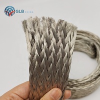 Câble en cuivre tressé étamé 1/0 AWG SWG 4, conducteur de terre flexible tressé, fils électriques pour utilisation souterraine, rouge/blanc