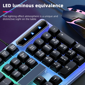 Kit <span class=keywords><strong>Clavier</strong></span> <span class=keywords><strong>Souris</strong></span> Gaming Filaire LED Rétroéclairé Arc-en-Ciel 104 Touches OEM Personnalisé pour PC de Bureau - Product Image 6