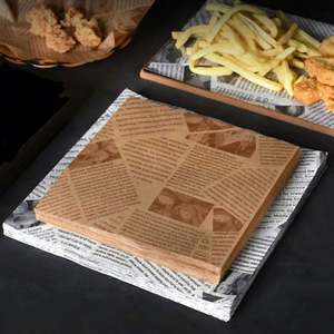 Emballage alimentaire pour restaurant personnalisable, papier résistant à la graisse, revêtement double face pour sandwich, burger et pizza, qualité alimentaire - Product Image 2