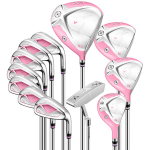Pgm Ladies <b>Golf</b> <b>Clubs</b> Full <b>Set</b> 12pcs High Rebound Titanium Driver Ultra Light Graphite Shaft with Telescopic Travel Bag Ltg067 - Product Image 1