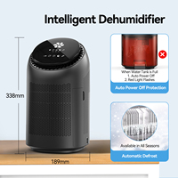 Purificateur d'air et déshumidificateur 2 en 1 pour la maison/le bureau avec filtre HEPA 11 et réservoir de 0,7 L, capacité de 100 m³/h CADR, 750 ml/jour