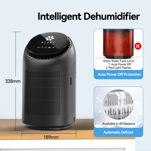 Purificateur d'air et déshumidificateur 2 en 1 <span class=keywords><strong>pour</strong></span> la maison/le bureau avec filtre HEPA 11 et réservoir de 0,7 L, capacité de 100 m³/h CADR, 750 ml/jour - Product Image 5