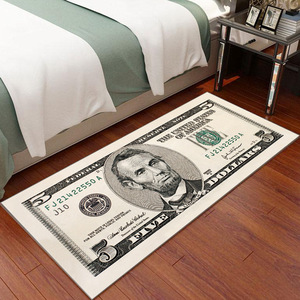 Alfombras antideslizantes para sala <span class=keywords><strong>de</strong></span> estar, dormitorio, cien <span class=keywords><strong>100</strong></span> dólares, alfombra con billete <span class=keywords><strong>de</strong></span> dinero, alfombra con billete <span class=keywords><strong>de</strong></span> <span class=keywords><strong>100</strong></span> dólares, alfombra impresa personalizada - Product Image 2
