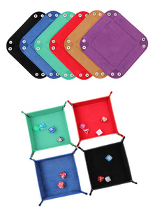 PU da Cá<span class=keywords><strong>n</strong></span> gấp hình lục giác chủ hai mặt dày xúc xắc Mat trò chơi lưu trữ khay - Product Image 4