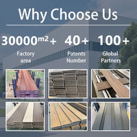Dek WPC Berkualitas Tinggi, Dek WPC Tahan Lama, Komposit Tahan Air, Dek Luar Ruangan WPC Co-Extrusion